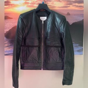 Women/ Sandro/ Leather jacket/black/ New /S